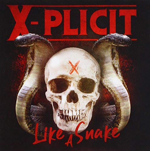 Skull with a red "X" and two cobras, album cover art.