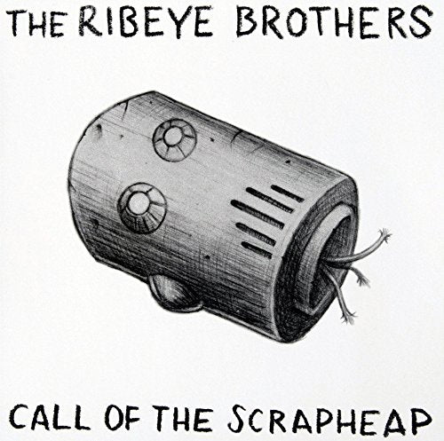 Album cover: sketched robot head with “Ribeye Brothers” and album title.
