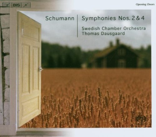 CD cover with open door revealing a wheat field and house in the background.