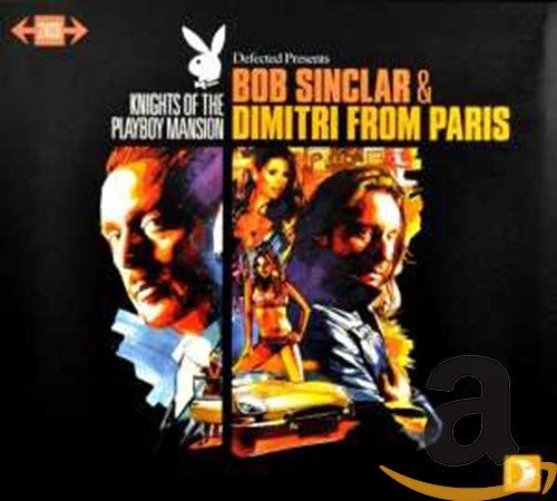 CD cover for "Knights Of The Playboy Mansion" featuring portraits and a car.