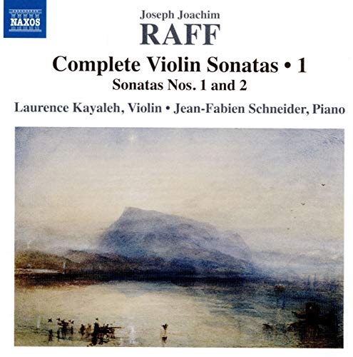 CD cover for Joseph Joachim Raff violin sonatas, featuring a landscape.
