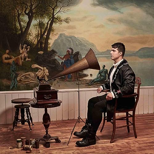 Jeremy Dutcher album cover featuring a man with a vintage gramophone.