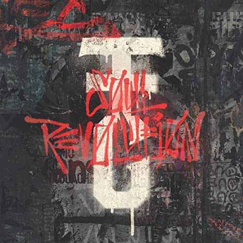 Album cover for Fire From The Gods' "Soul Revolution" with red and white text.
