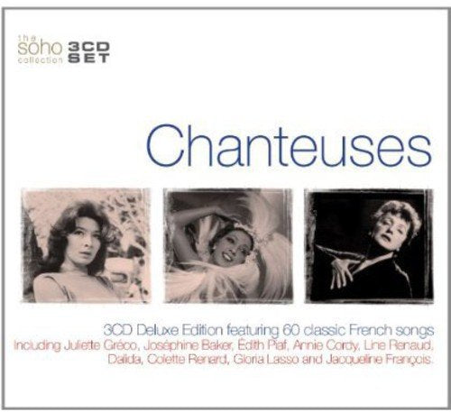"CD cover with 'Chanteuses' title and three vintage female singer portraits."