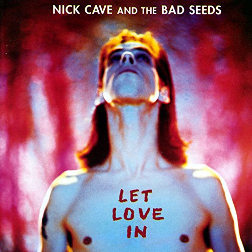 "Album cover with a man surrounded by flames, text 'Nick Cave and the Bad Seeds'."