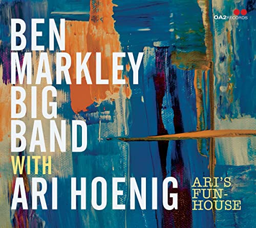 CD cover for Ben Markley Big Band & Ari Hoenig’s “Ari’s Funhouse,” abstract art.