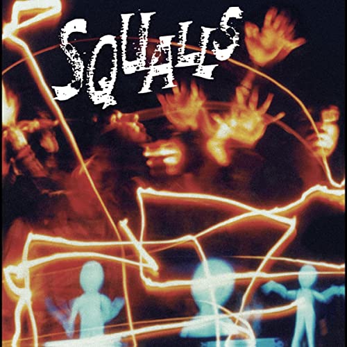 Vinyl album cover for Squalls, featuring blurred figures and light trails.