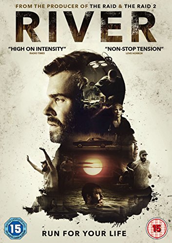 DVD cover for "River" featuring a man’s face with layered imagery.