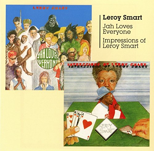 "CD cover featuring two album art images, 'Jah Loves Everyone' and 'Impressions of Leroy Smart'."