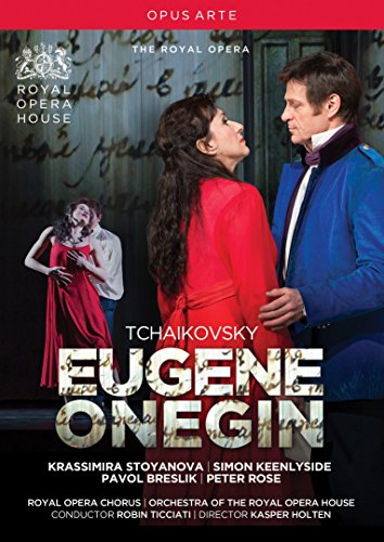 "Eugene Onegin" DVD cover featuring a man and woman in formal attire.