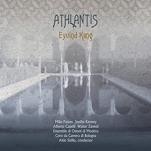 CDLS album cover for Athlantis by Eyvind Kang featuring a misty architectural reflection.