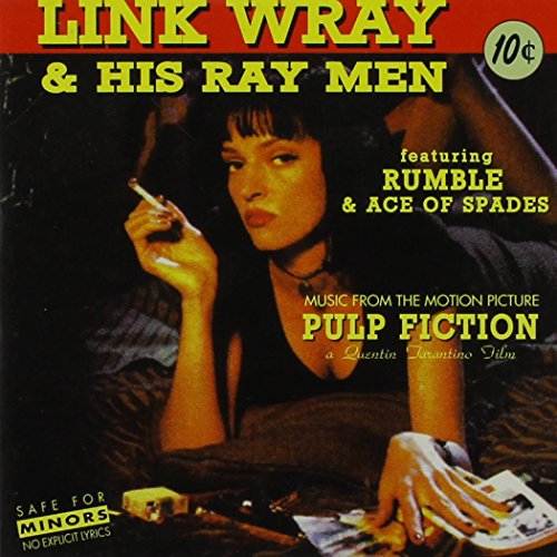 CD cover featuring Uma Thurman smoking, advertising music from Pulp Fiction.
