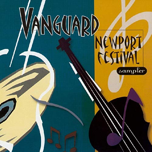 CD cover with guitar, eye, and text "Vanguard Newport Folk Festival Sampler".