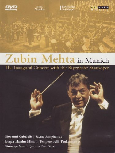 Zubin Mehta conducting an orchestra, DVD cover for a classical music performance.