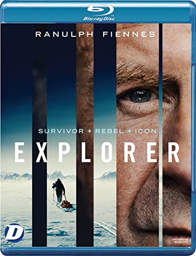 Blu-ray cover featuring a close-up of Ranulph Fiennes and a figure in snow.