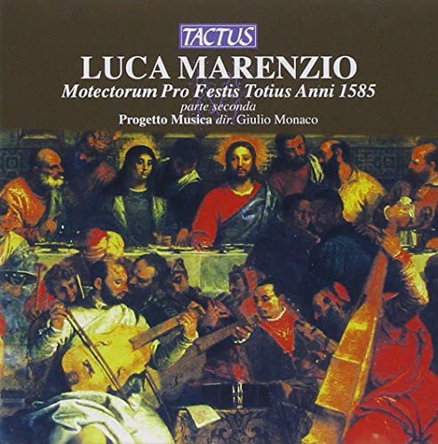 CD cover: Renaissance painting of musicians and a religious scene.