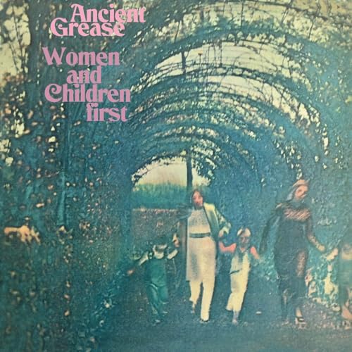 Album cover: family walking through a leafy tunnel, titled "Ancient Grease".