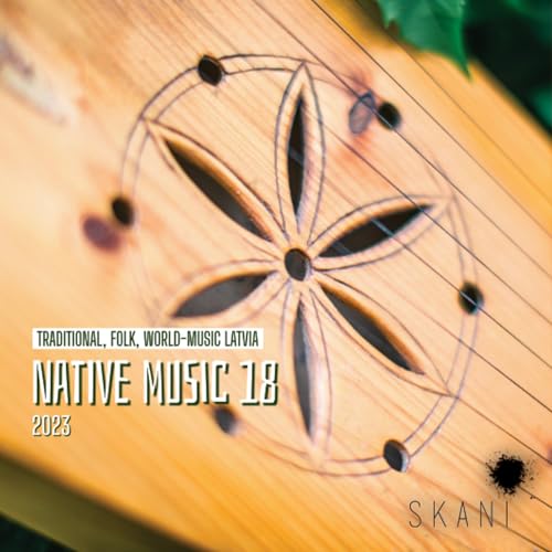 CD cover featuring a close-up of a Latvian kokle with text overlay.