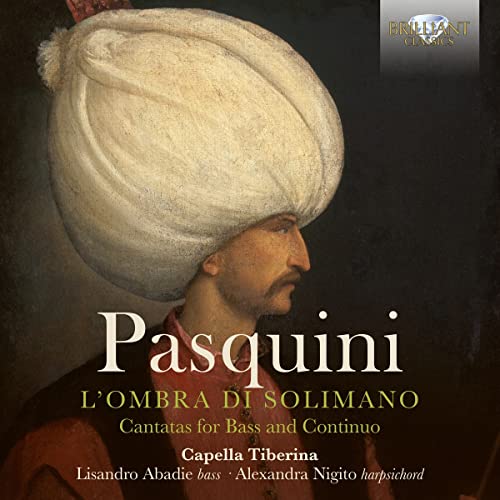 CD cover featuring a man in a turban, text “Pasquini” and “L’Ombra Di Solimano”.