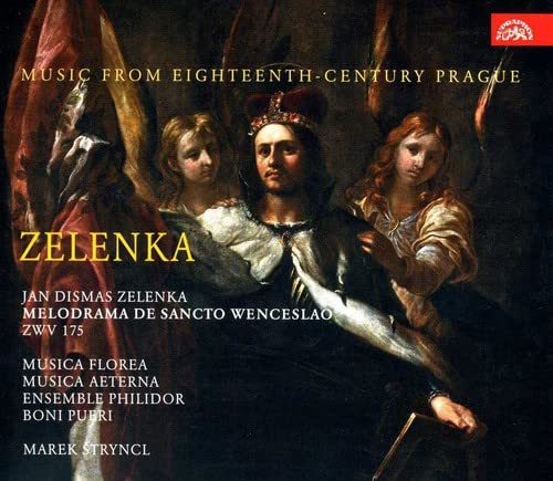 CD cover: Baroque painting of figures with "Zelenka" and musical text.