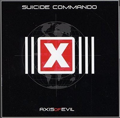 Album cover featuring a white X in a red square over a globe graphic.