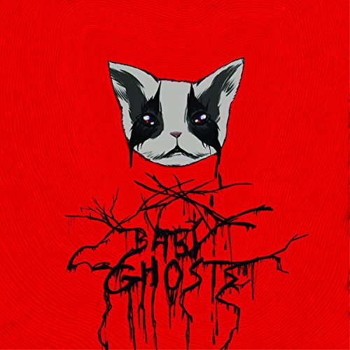Red CD case with a cartoon cat-like ghost and Japanese text.