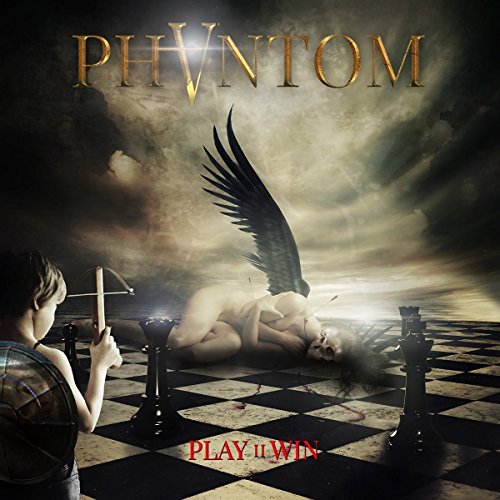 CD cover: winged figure on chessboard with child and chess pieces.