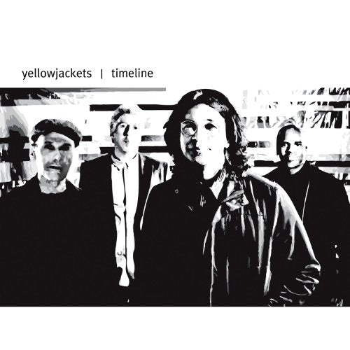 Black and white image of four men, Yellowjackets album cover.