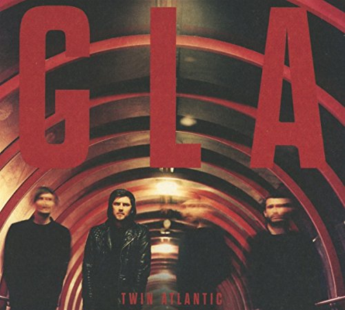 "Album cover featuring three men in a red, tunnel-like structure with 'GLA' text."