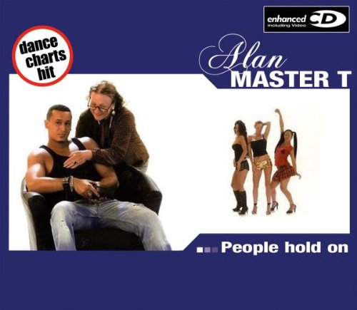 CD cover with two men and three dancing women on a blue background.