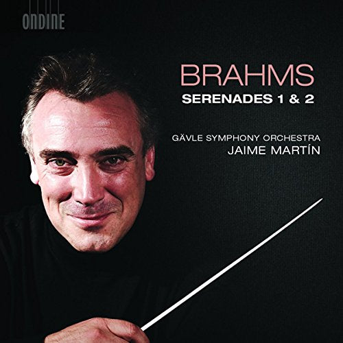 CD cover with conductor Jaime Martin holding a baton, black background, text overlay.