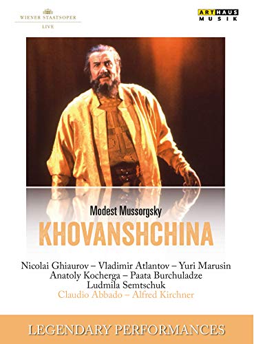 DVD cover for opera "Khovanshchina" featuring a bearded man in costume.