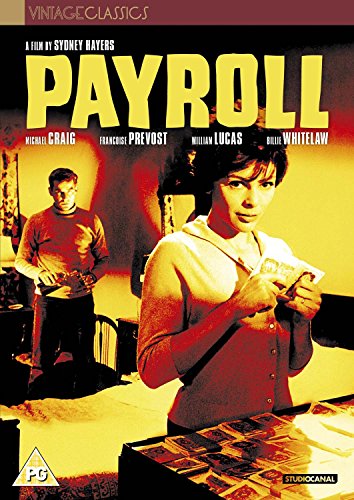 DVD cover for "Payroll" featuring a man and woman in a tense scene.
