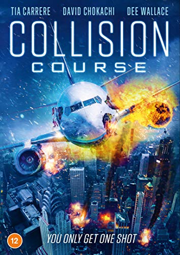 DVD cover for “Collision Course” featuring a plane amidst explosions and cityscapes.