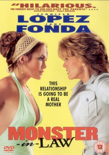 "DVD cover featuring Jennifer Lopez and Jane Fonda facing each other on a yellow background."