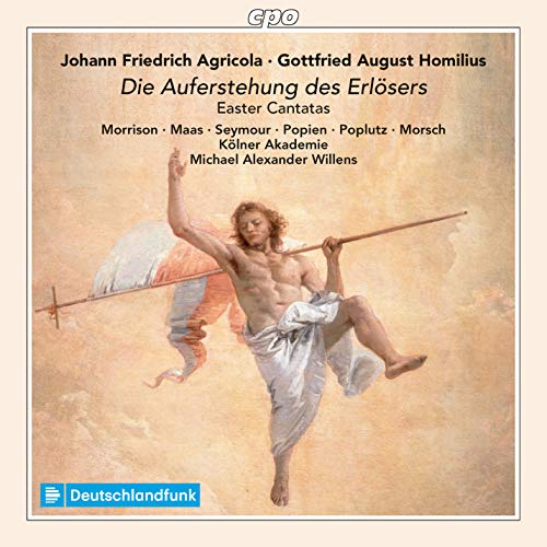 CD cover featuring Jesus rising from the dead, with beige background and text.