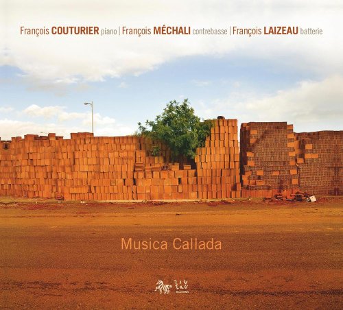 "CD cover featuring a wall of bricks with a tree behind it."