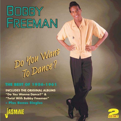 CD cover with Bobby Freeman posing, wearing a yellow shirt and black pants.