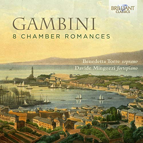 CD cover for Gambini’s “8 Chamber Romances” with a coastal painting.