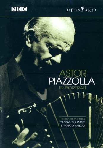 DVD cover featuring Astor Piazzolla playing a bandoneon with BBC and Opus Arte logos.