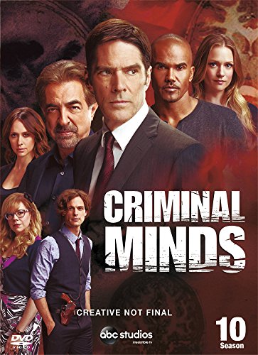 "Criminal Minds Season 10 DVD cover featuring a group of actors in a dark background."