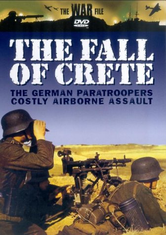 DVD cover for "The Fall of Crete" depicting WWII soldiers and planes.