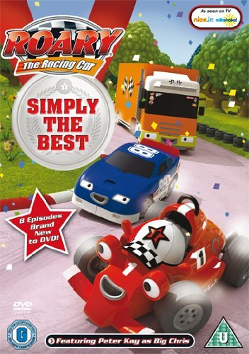 "Roary the Racing Car DVD cover featuring cartoon cars on a road."