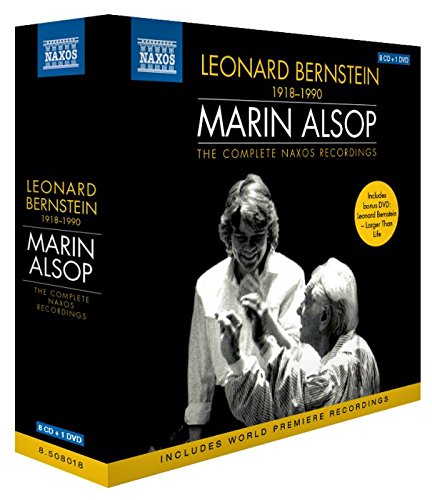 CD box set featuring Marin Alsop and Leonard Bernstein in black and white.