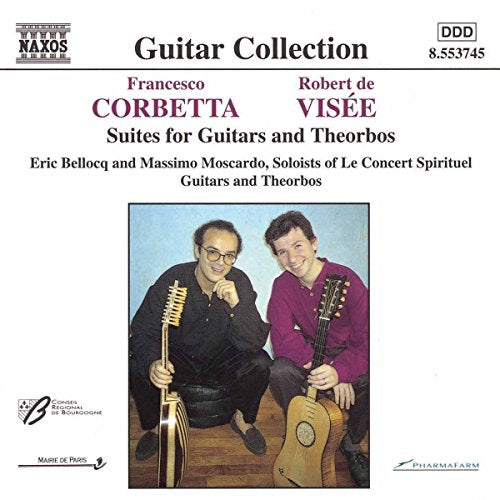 CD cover featuring two guitarists, Eric Bellocq and Massimo Moscardo, with instruments.
