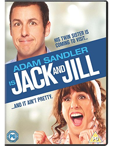 DVD cover for "Jack and Jill" featuring Adam Sandler in dual roles.