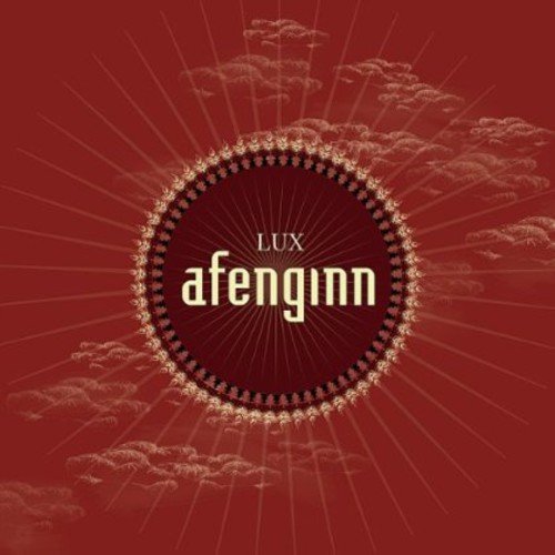 Red album cover with a gold ornate circle and the text "LUX afenginn".