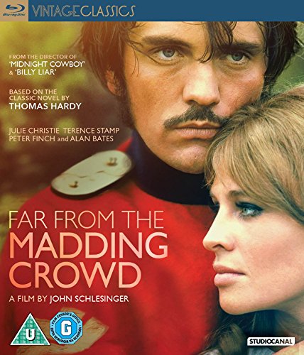 Far From The Madding Crowd" Blu-ray cover with Julie Christie and Terence Stamp.