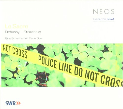 "CD cover with green leaves and yellow police tape, white background, logos."