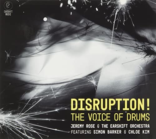 CD cover with abstract white shapes against a dark, sparkling background.